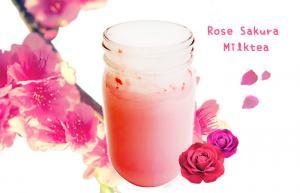 sakura milktea, rose milktea