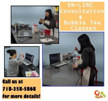 Qbubble bubble tea class with Zoom