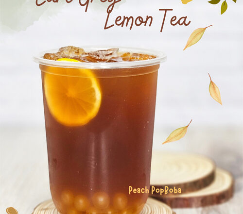 Qbubble_earl grey lemon tea peach popboba