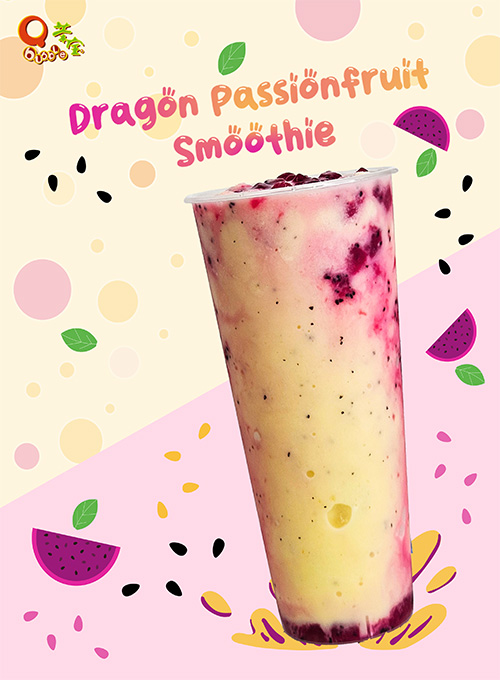 Qbubble_Dragonfruit Passionfruit Smoothie