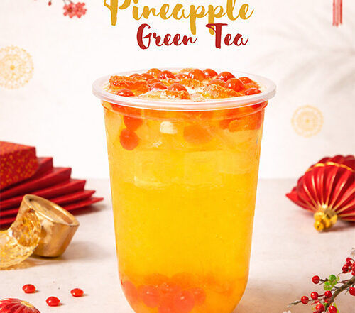 Qbubble_Pineapple Green Tea Boba