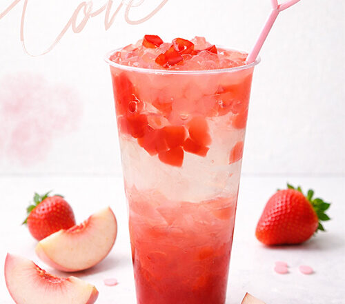 Qbubble-Boba Refresher -Strawberry White Peach