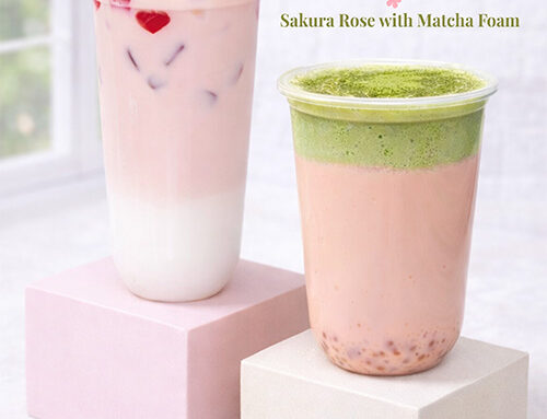 Sakura Series; Sakura Lychee Latte & Sakura Rose w/ Matcha Foam