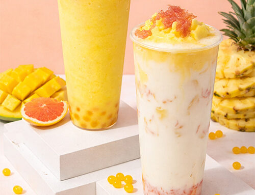 粒粒西柚； 鳳梨冰沙 & 椰奶香芒冰沙
